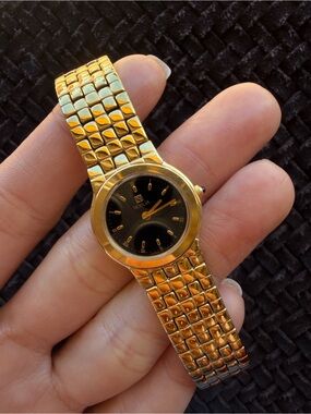 Citizen-Noblia full- 18K gold plated watch with black dial